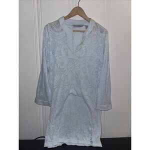 Morning Glory by Jasmine Rose Floral Blue Sleep Gown Dress Cover Up Size S